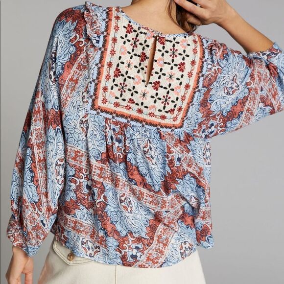NWT Anthropologie SEEN WORN KEPT Minuet Blouse Small B-1284 - Picture 3 of 7